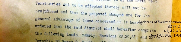 Saskatchewan One Room School House Orders Issued by the Commissioner of Education. Province of Saskatchewan, Canada. Sept 1901- May 1904