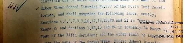 Saskatchewan One Room School House Orders Issued by the Commissioner of Education. Province of Saskatchewan, Canada. Sept 1901- May 1904