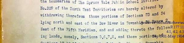 Saskatchewan One Room School House Orders Issued by the Commissioner of Education. Province of Saskatchewan, Canada. Sept 1901- May 1904