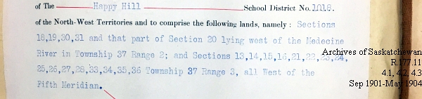 Saskatchewan One Room School House Orders Issued by the Commissioner of Education. Province of Saskatchewan, Canada. Sept 1901- May 1904