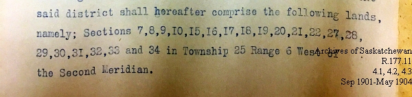 Saskatchewan One Room School House Orders Issued by the Commissioner of Education. Province of Saskatchewan, Canada. Sept 1901- May 1904