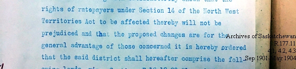 Saskatchewan One Room School House Orders Issued by the Commissioner of Education. Province of Saskatchewan, Canada. Sept 1901- May 1904