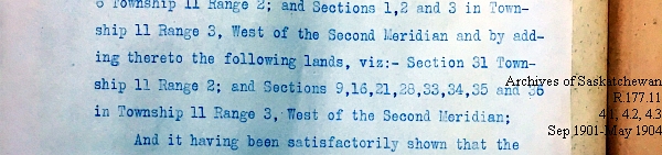 Saskatchewan One Room School House Orders Issued by the Commissioner of Education. Province of Saskatchewan, Canada. Sept 1901- May 1904