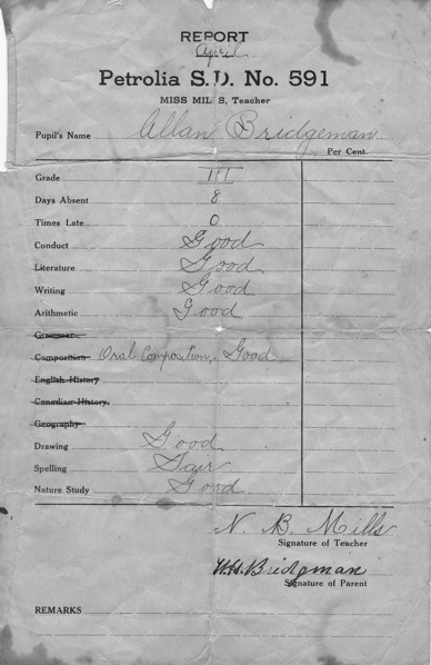 Petrolia School District 591, SW Section 18 Township 16 Range 25 West of the 2nd meridian, 1901-1962, near Moose Jaw- Saskatchewan Gen Web