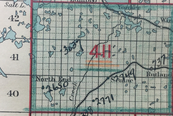 1917 Rural Municipality Map of Senlac 411