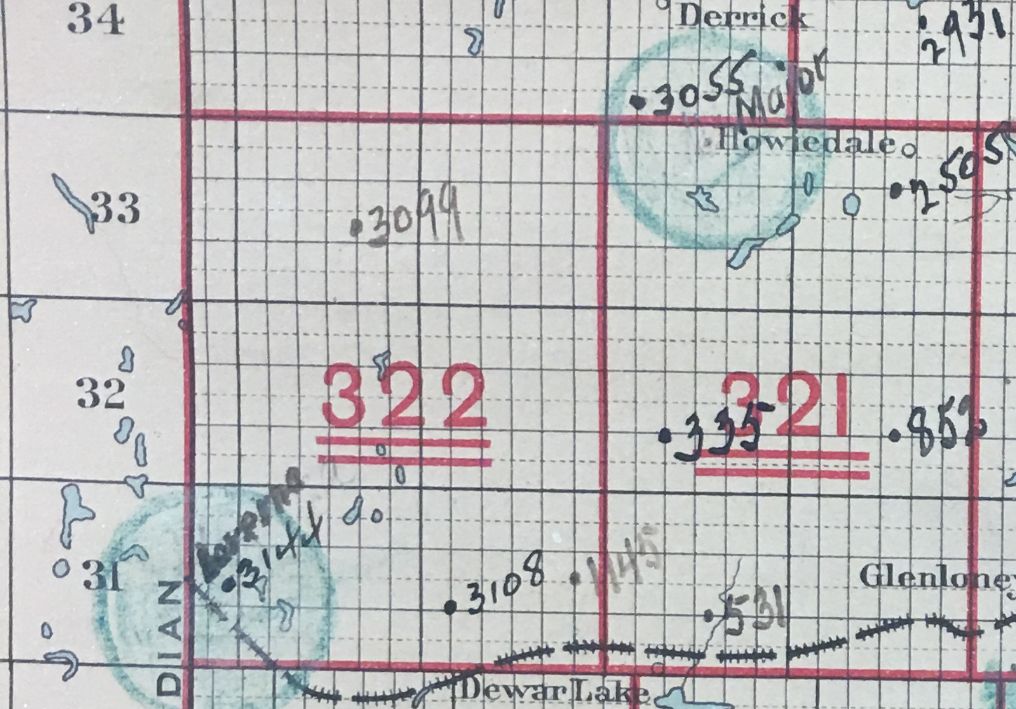 Prairiedale  school district 335 - RM 321-322 Map, , 1912-1958, Prairiedale Rural Municipality 321 Tsp 32 Rge 26 W3,  Saskatchewan, 