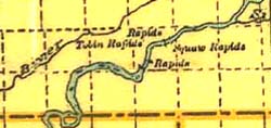 Tobin Rapids enlarged map