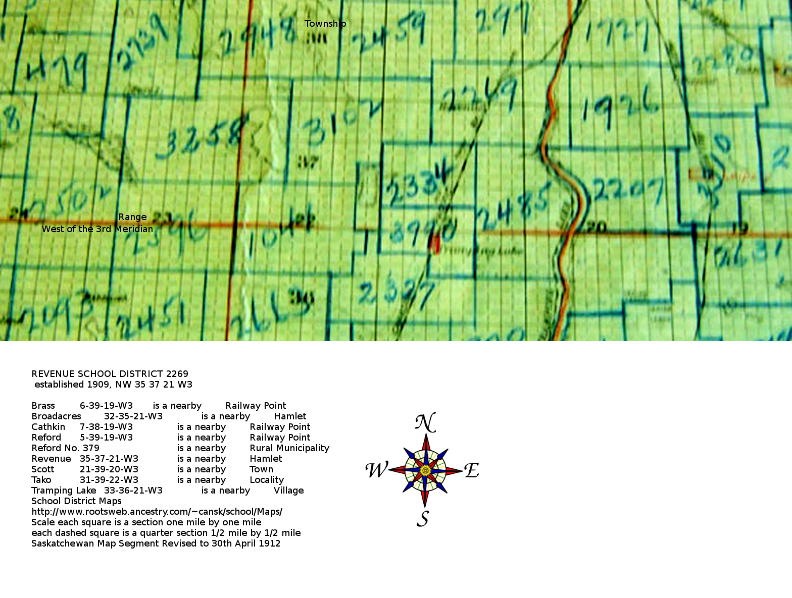  REVENUE SCHOOL DISTRICT 2269, established 1909, NW 35 37 21 W3, Revenue Village NW 35 37 21 W3,  St. Josephs Colony 1905-1930 Silver Jubilee of the St. Josephs Colony 1976, Saskatchewan,  