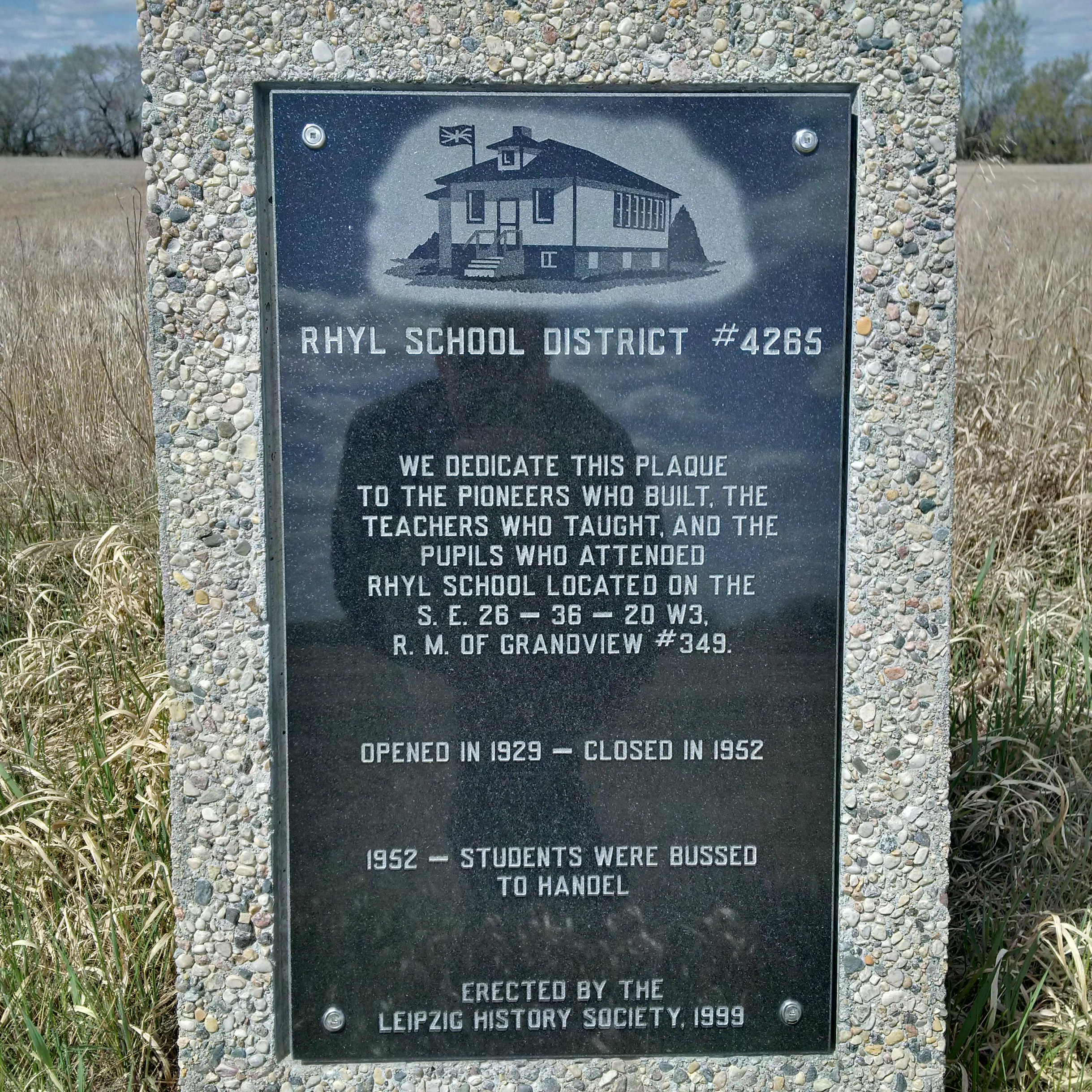  Rhyl School District 4265, 1929-1952-SE 26 36 20 W3, Handel, Rhyl CP siding, SE 21 36 10 W3, St. Joseph's Colony,  Saskatchewan,  