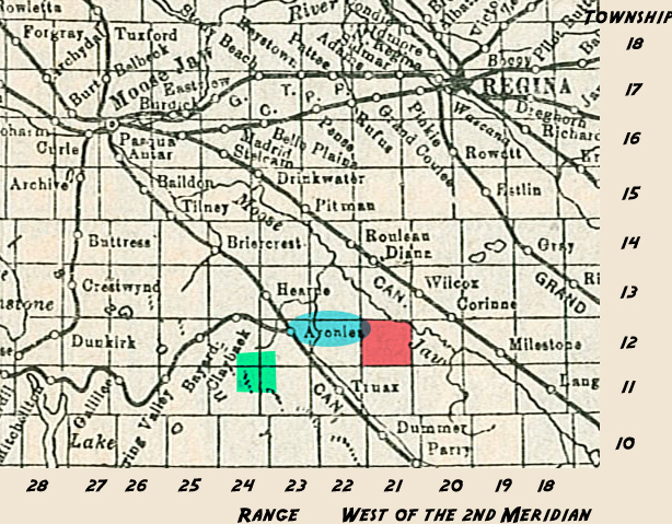 Avonlea Saskatchewan map