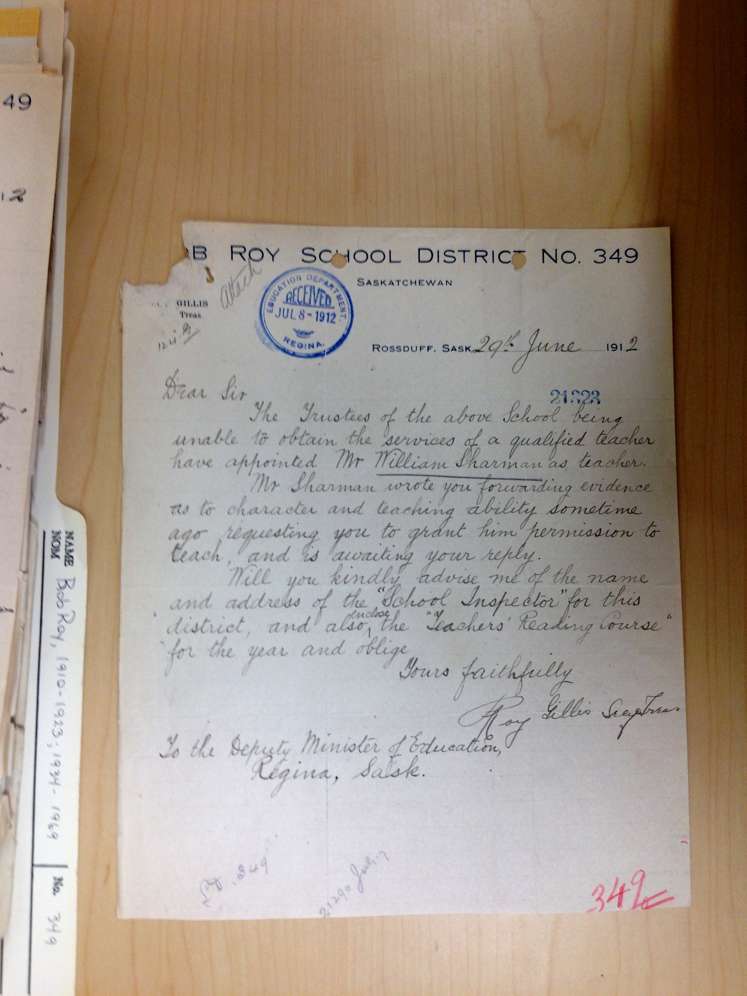 Rob Roy School District 349, South East quarter Section 33 Township 23 range 10 west of the third meridian, near Lucky Lake, 1911, Lucky Lake Village South West quarter of section 25 township 23 range 9 west of the third meridian, Lucky Lake is near Outlook, Saskatchewan, - Saskatchewan Gen Web - Saskatchewan One room School Project