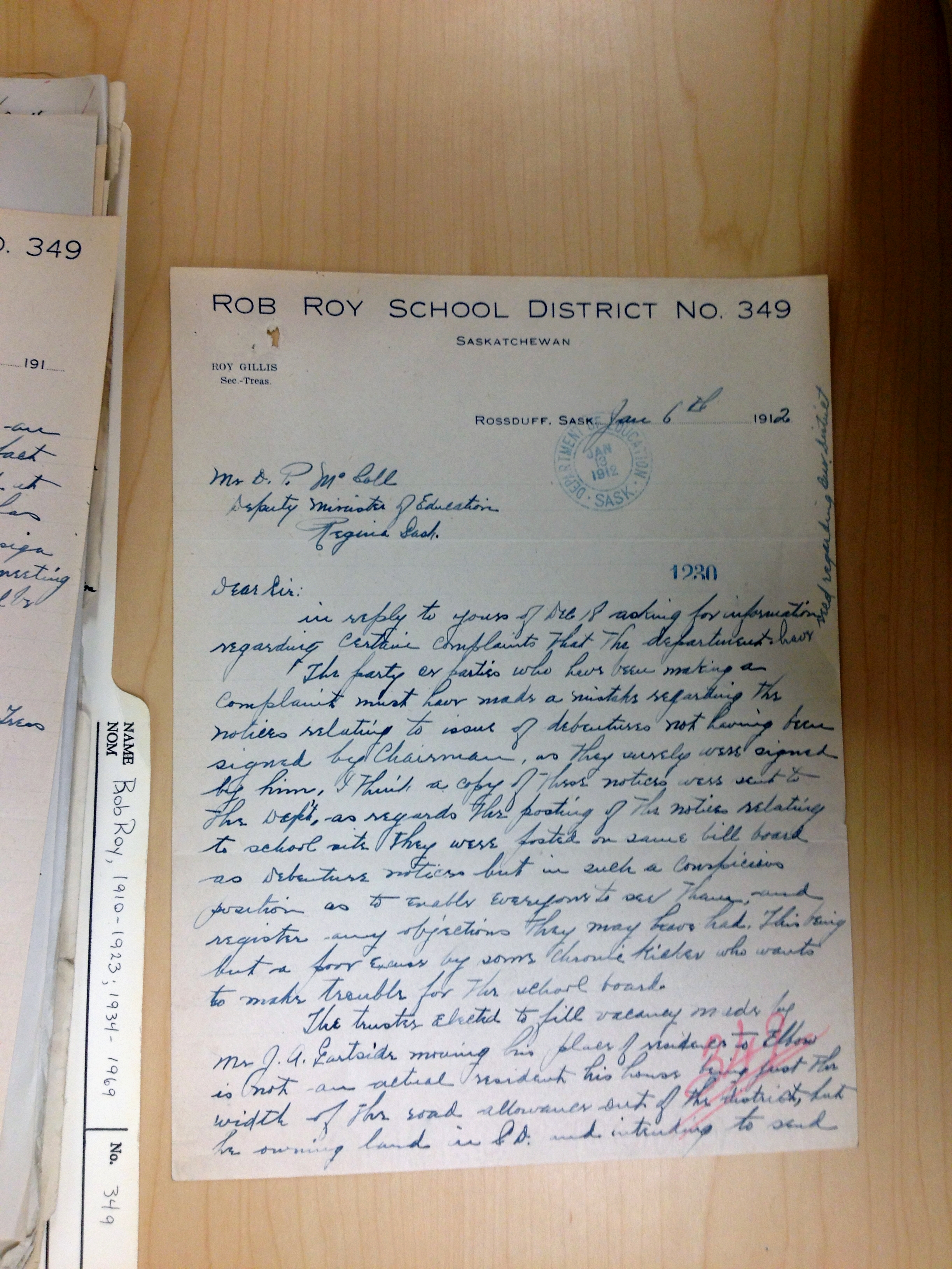 Rob Roy School District 349, South East quarter Section 33 Township 23 range 10 west of the third meridian, near Lucky Lake, 1911, Lucky Lake Village South West quarter of section 25 township 23 range 9 west of the third meridian, Lucky Lake is near Outlook, Saskatchewan, - Saskatchewan Gen Web - Saskatchewan One room School Project