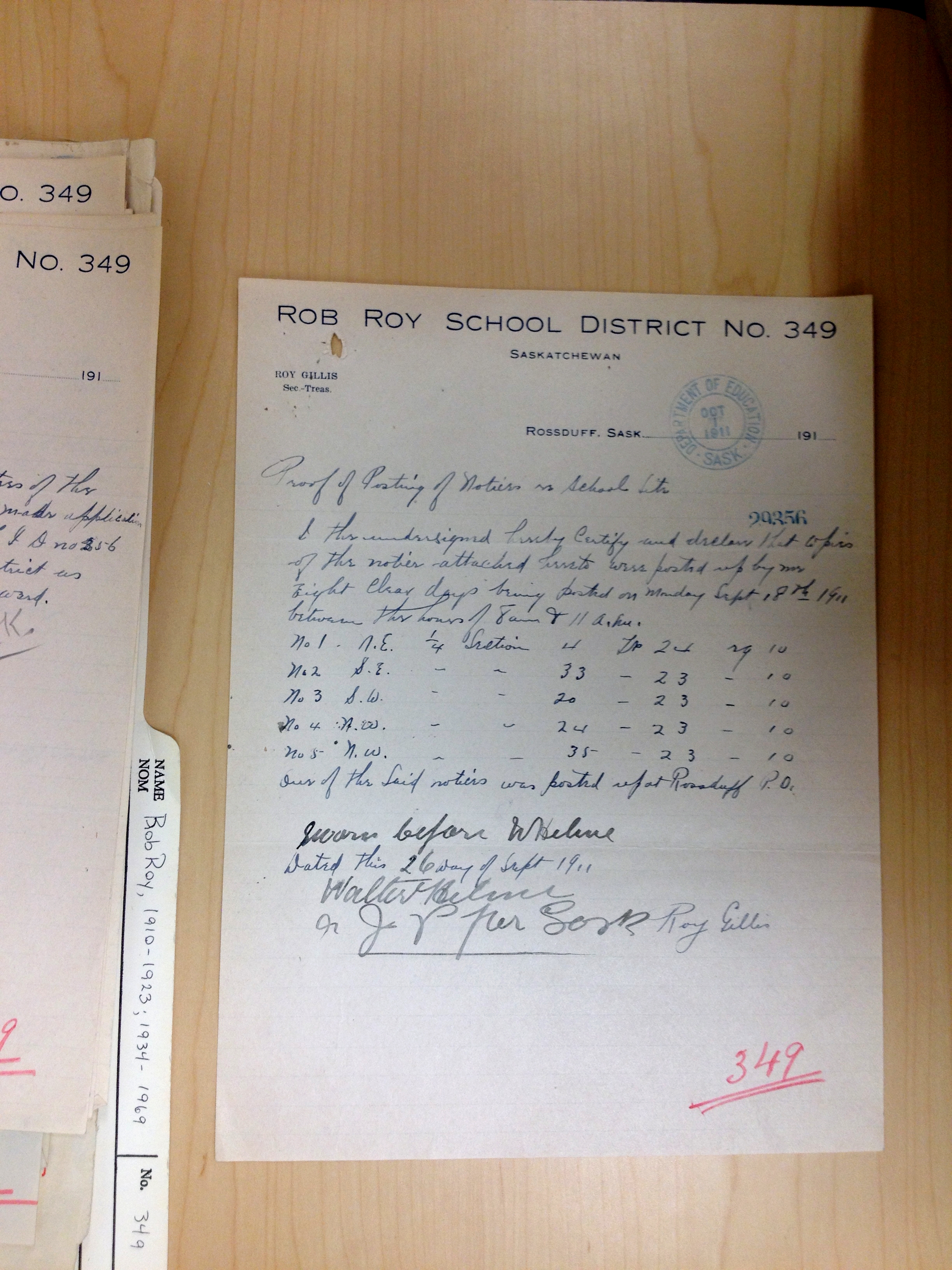 Rob Roy School District 349, South East quarter Section 33 Township 23 range 10 west of the third meridian, near Lucky Lake, 1911, Lucky Lake Village South West quarter of section 25 township 23 range 9 west of the third meridian, Lucky Lake is near Outlook, Saskatchewan, - Saskatchewan Gen Web - Saskatchewan One room School Project