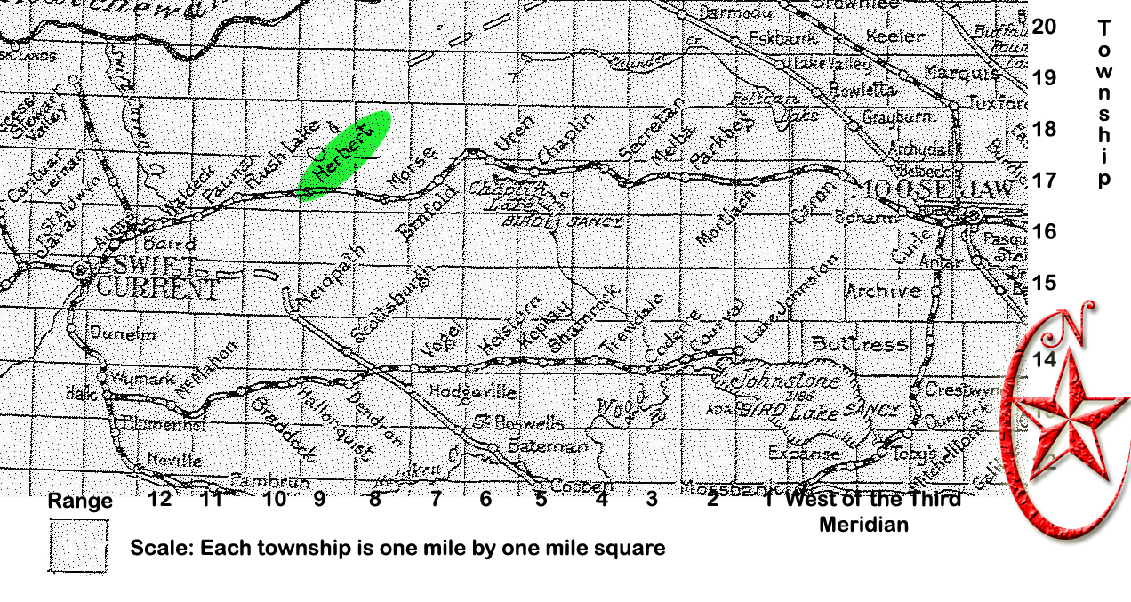 Rosefarm School District 263 southwest of Herbert