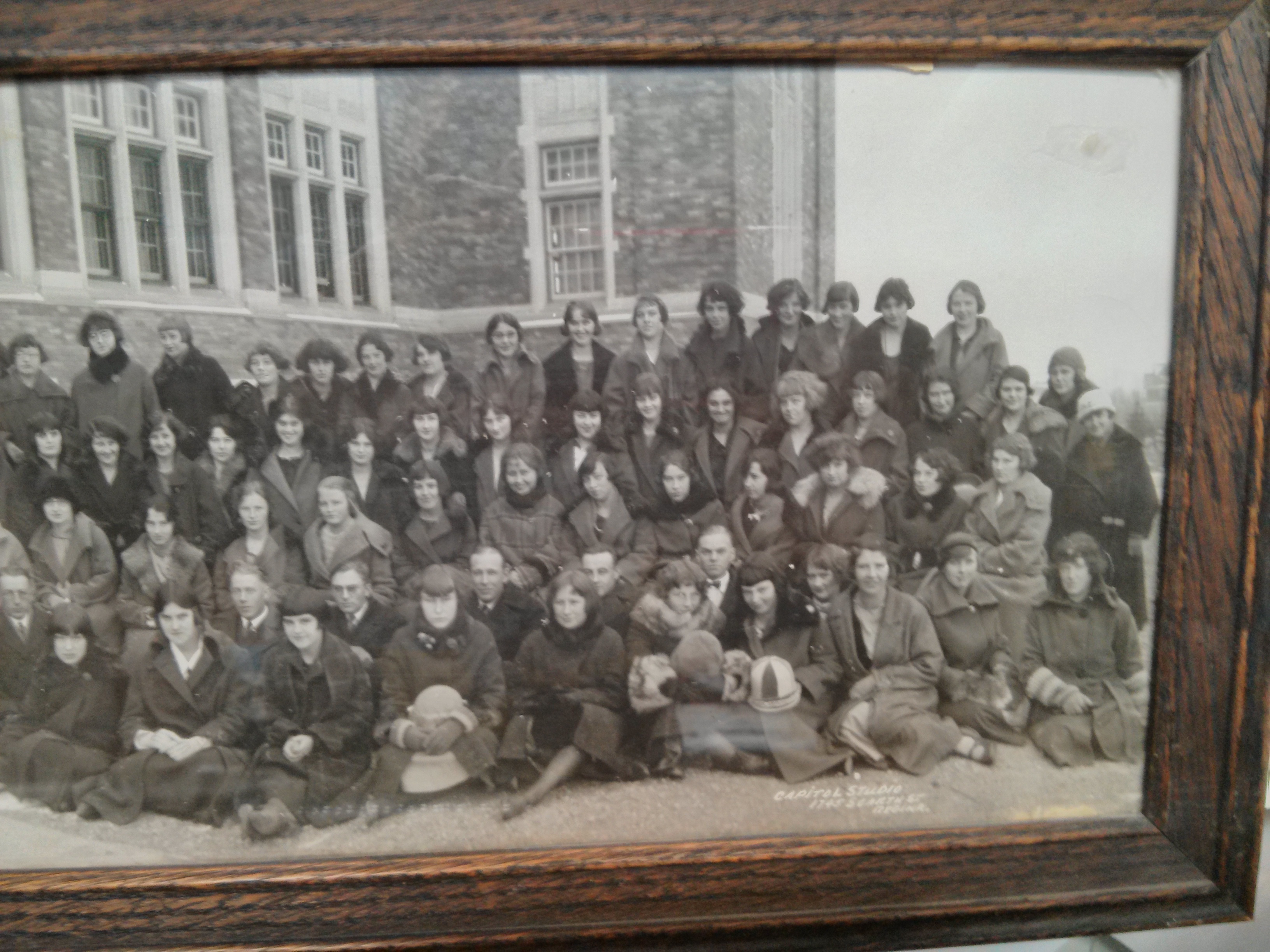 Saskatoon Normal School Photograph of class 1924 RIGHT CORNER  of image