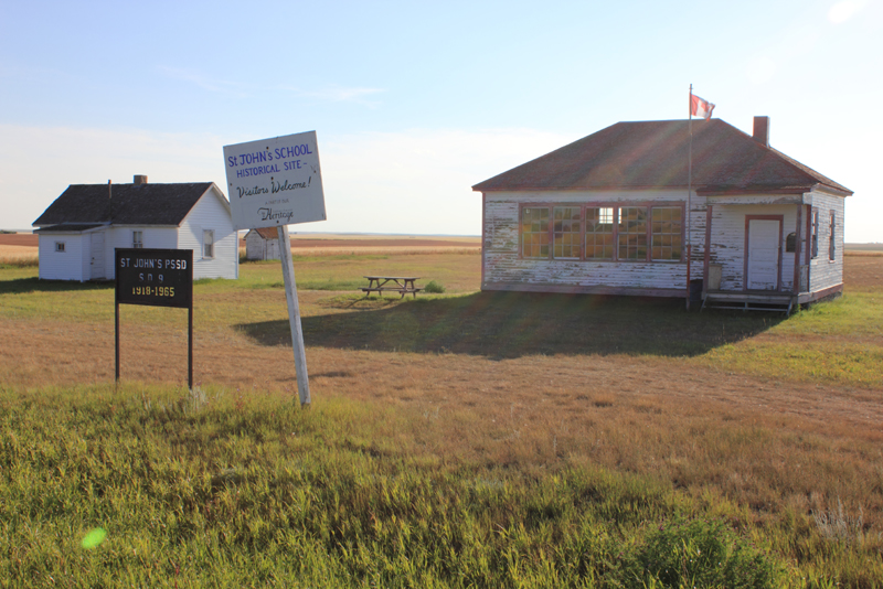 St Johns School and Church near Leader Saskatchewan Sts Peter and Paul Church near Blumenfeld 