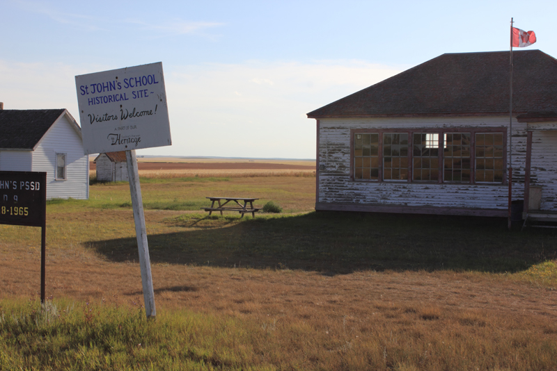 St Johns School and Church near Leader Saskatchewan Sts Peter and Paul Church near Blumenfeld 