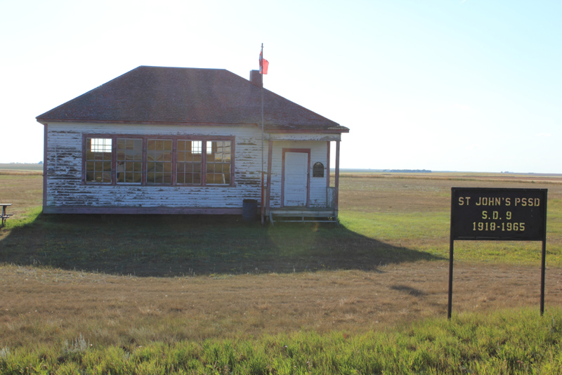 St Johns School and Church near Leader Saskatchewan Sts Peter and Paul Church near Blumenfeld 