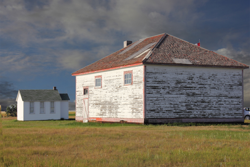 St Johns School and Church near Leader Saskatchewan Sts Peter and Paul Church near Blumenfeld 