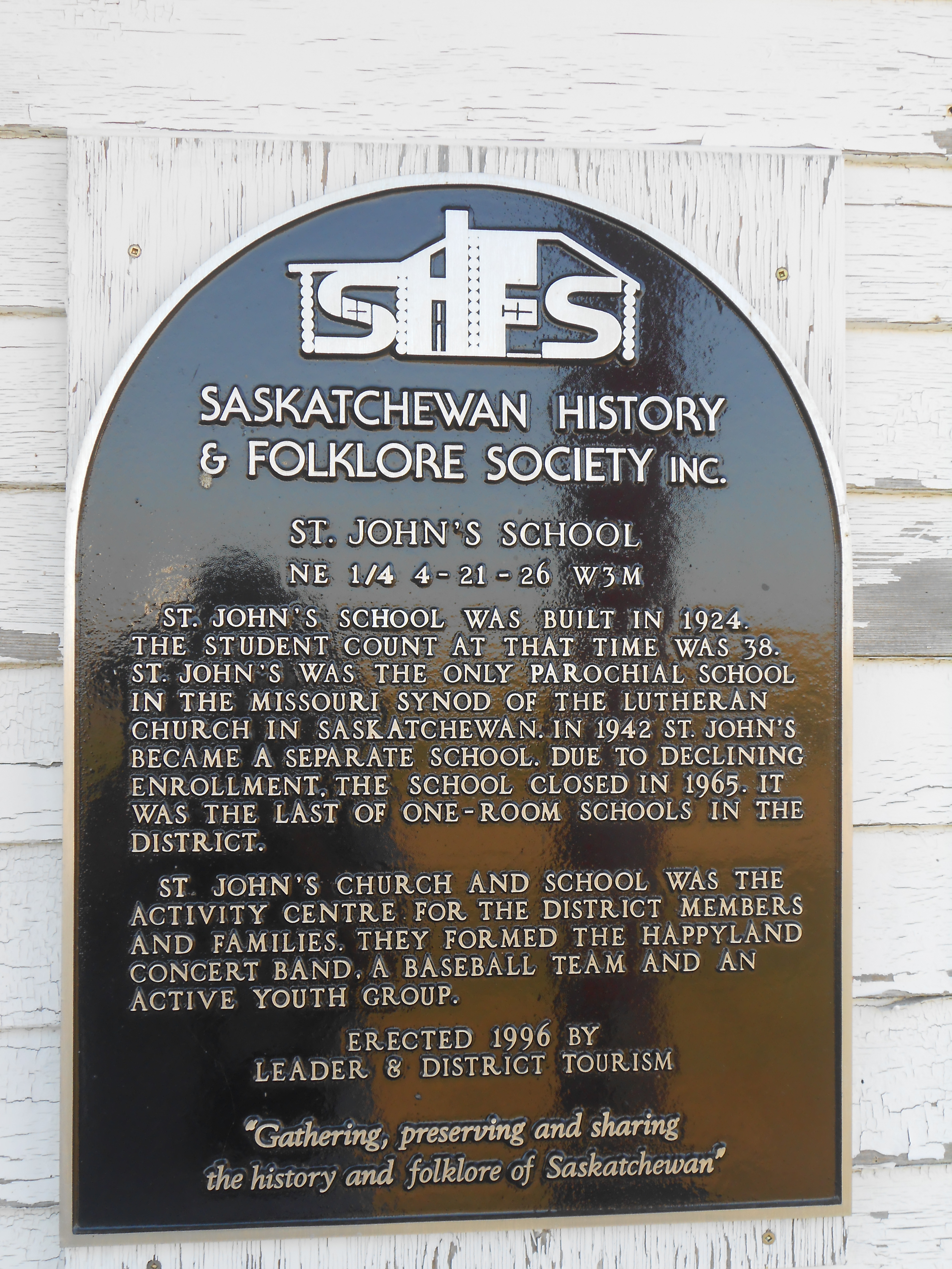 St Johns School and Church near Leader Saskatchewan Sts Peter and Paul Church near Blumenfeld 