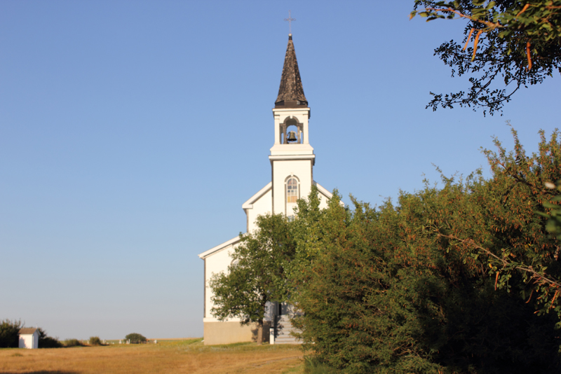 St Johns School and Church near Leader Saskatchewan Sts Peter and Paul Church near Blumenfeld 