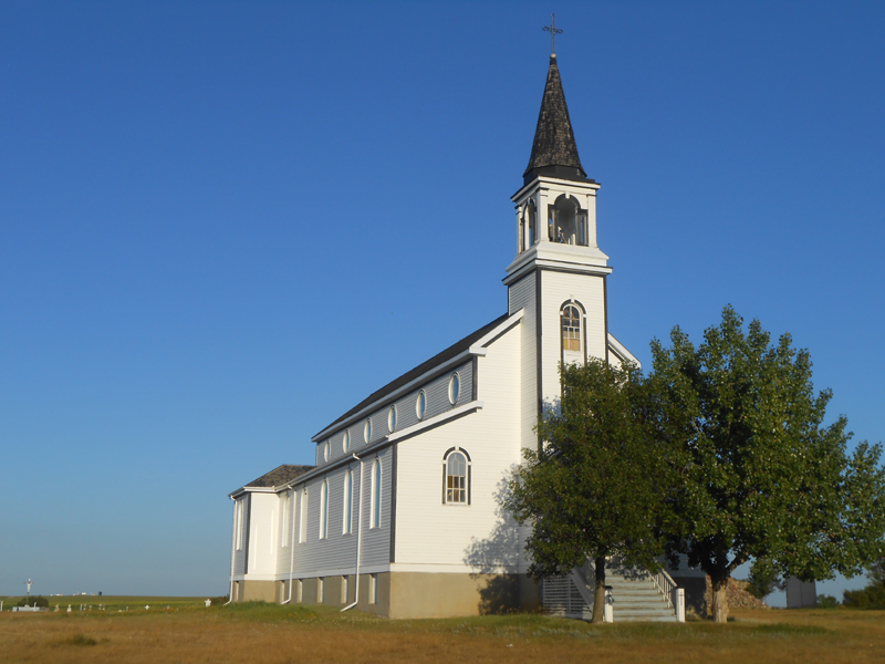 St Johns School and Church near Leader Saskatchewan Sts Peter and Paul Church near Blumenfeld 