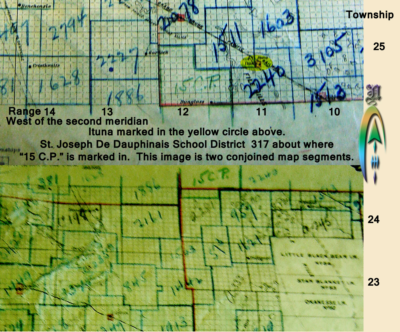  St Joseph De Dauphinais School District 317, Foam Lake, Northwest section 10 township 25 range 12 west of the 2nd meridian, 1887-1961, Ituna