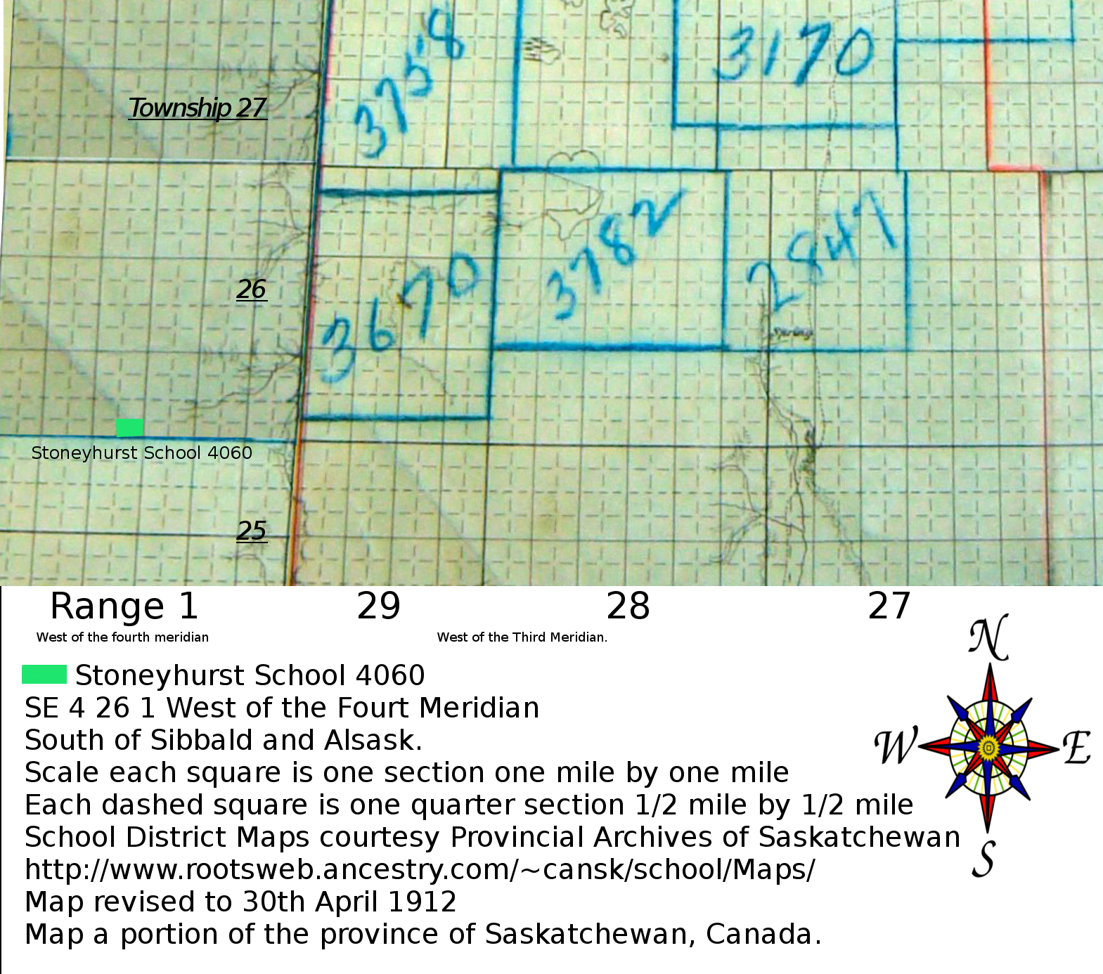 Stoneyhurst School District 4060 Map