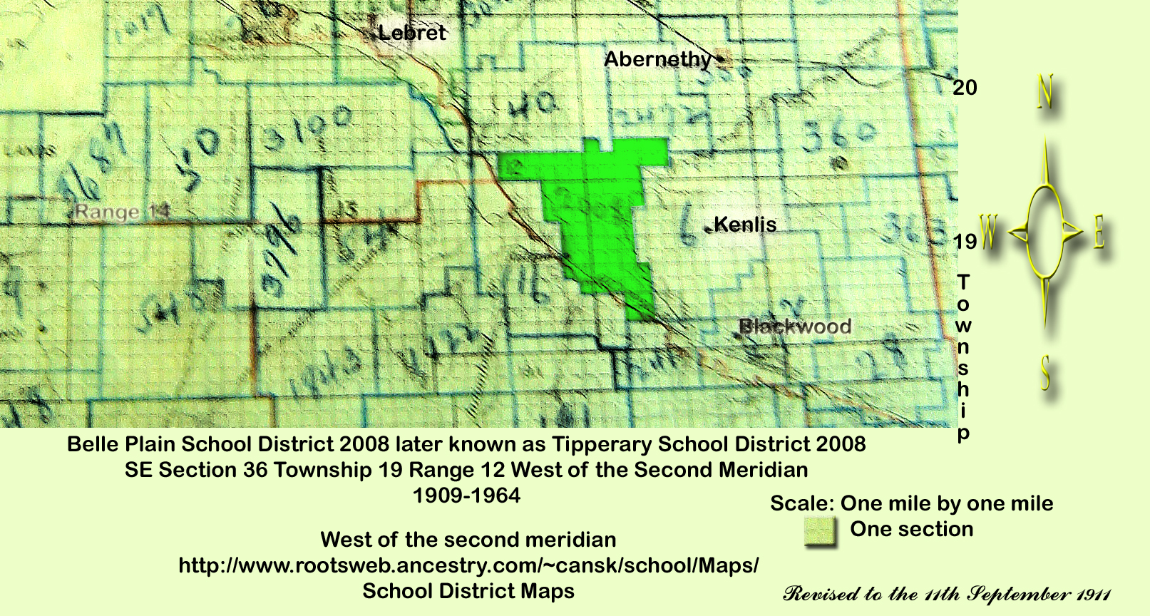  North Landing School District 3198, 1914-1959, south east quarter of section 28 township 20 range 15 west of the third meridian, near the town of Kyle, north east section 32 township 21 range 15 west of the third meridian, 