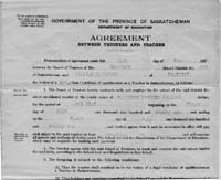 1921 contract Rosthern 1, $1300