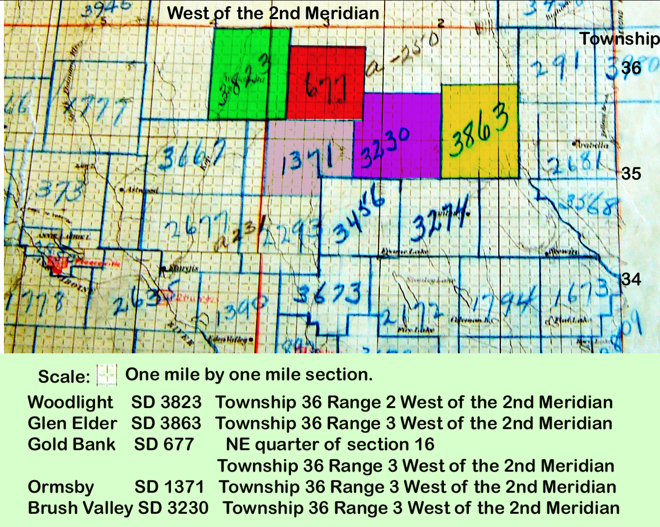 Woodlight Area Map showing Woodlight, Preeceville, Astwood, Arabella, Saskatchewan